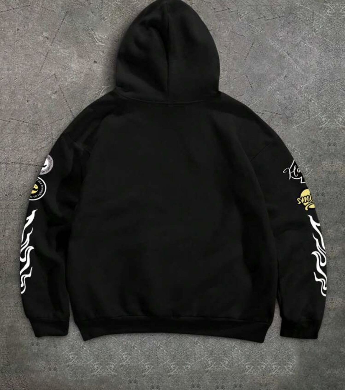 Drawstring Letter Print Simplified Hooded Sweatshirt, Casual Daily _1