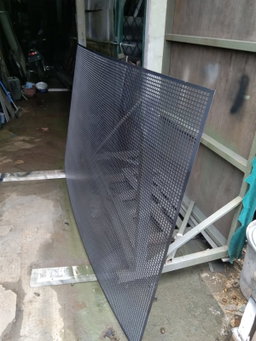 ANDL Plat Lubang Kotak Besi hitam sphc tbl 1.0mm 4x8 ft (1.20 x 2.40m) 