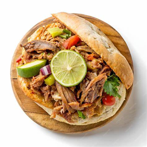 Torta de carnitas
