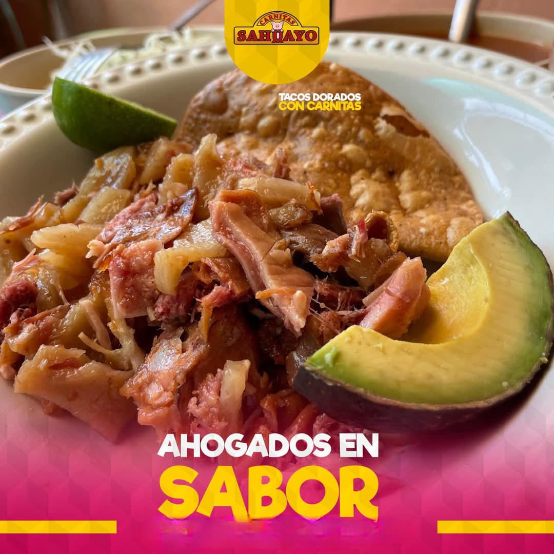 Orden de tacos dorados c/carnitas