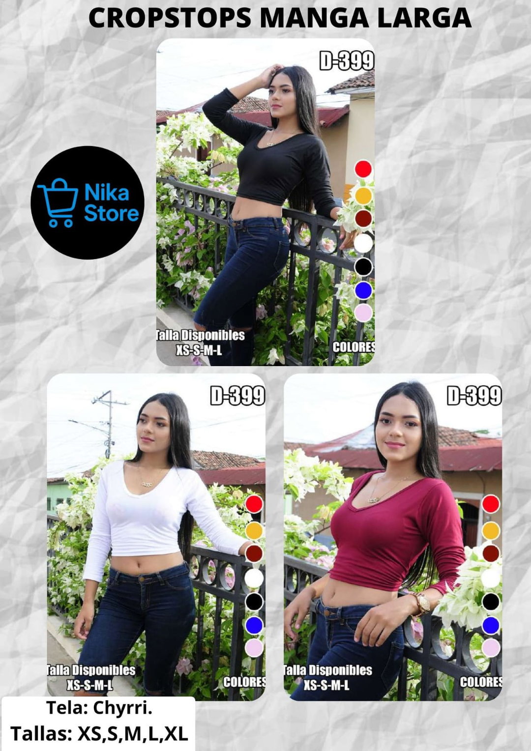 Croptops Manga Larga