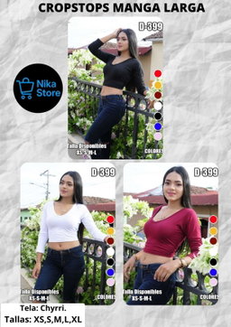 Croptops Manga Larga