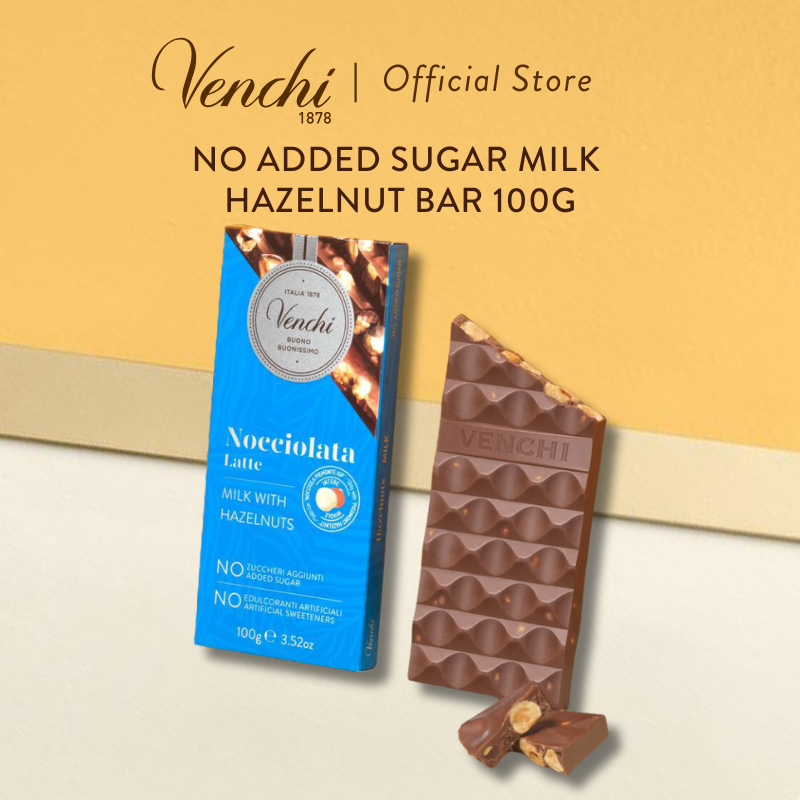 NO ADDED SUGAR MILK HAZELNUT BAR 100G_0