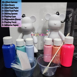 DIY Fluid Bear on Canvas Kit