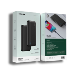 Green Lion Milos 10000mAh Power Bank PD 20W - Black