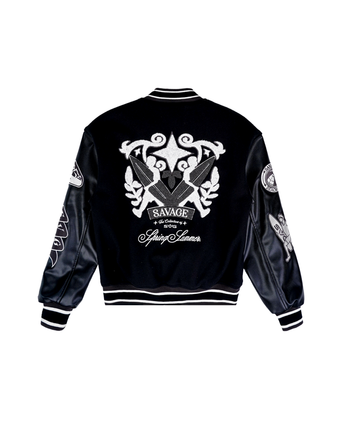 Wool Leather Black Varsity_1