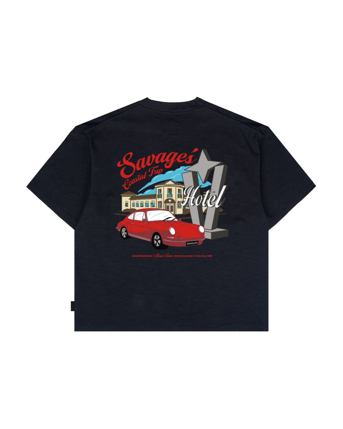 Coastal Trip Black Tee_1