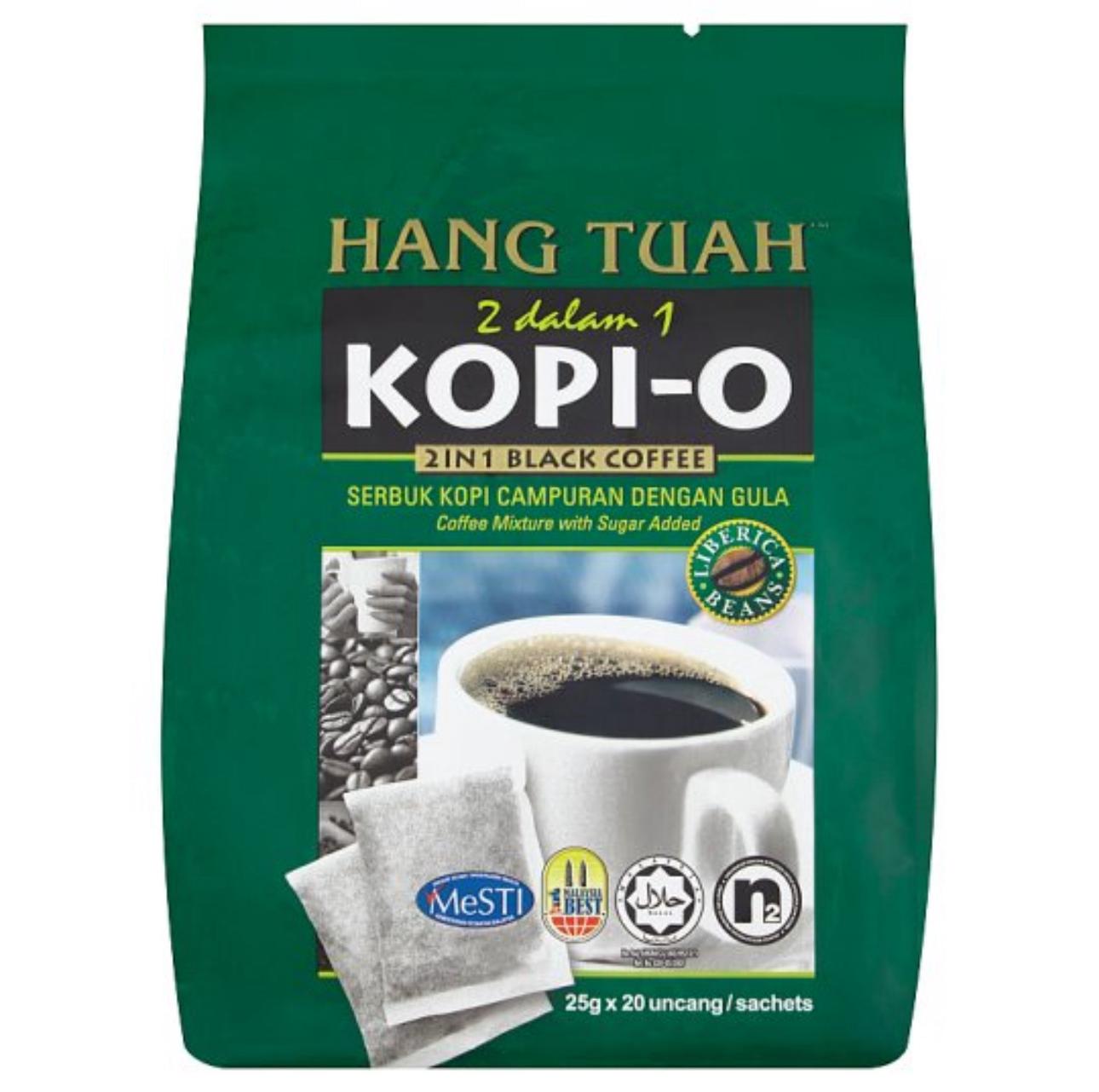 HANG TUAH 2 IN 1 BLACK COFFEE (20 SACHETS X 25g) _0