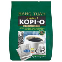 HANG TUAH 2 IN 1 BLACK COFFEE (20 SACHETS X 25g) 
