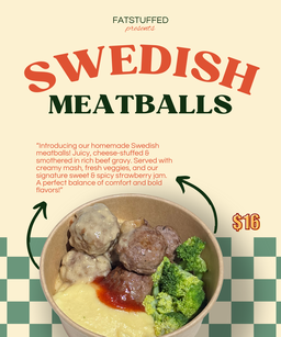 🇸🇪✨ Swedish Meatballs – Our Signature Cheese-Stuffed Style ✨