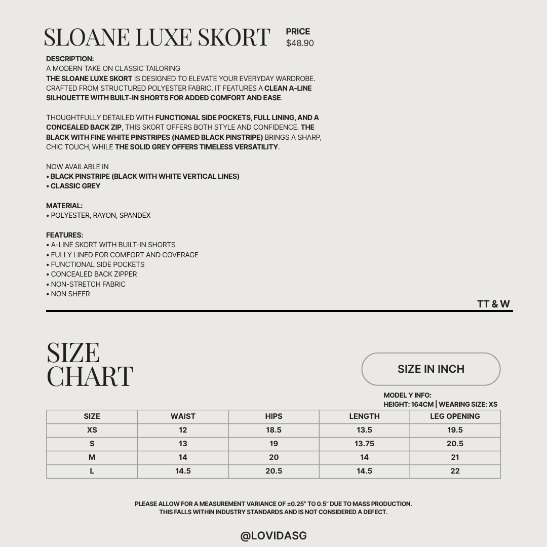 SLOANE LUXE SKORT | BLACK PINSTRIPE_3