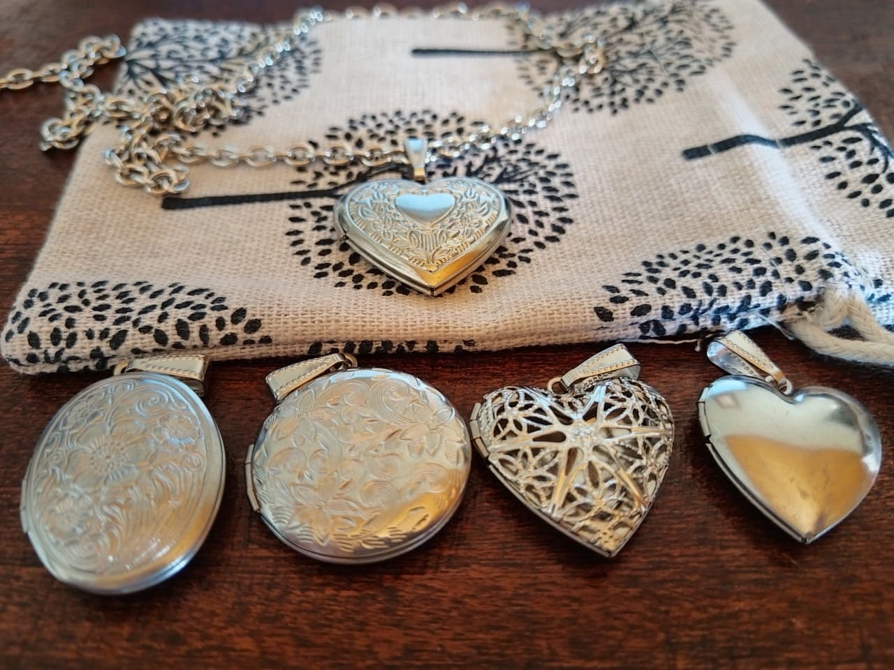 5mmx70cm Cable link chain and Locket_0