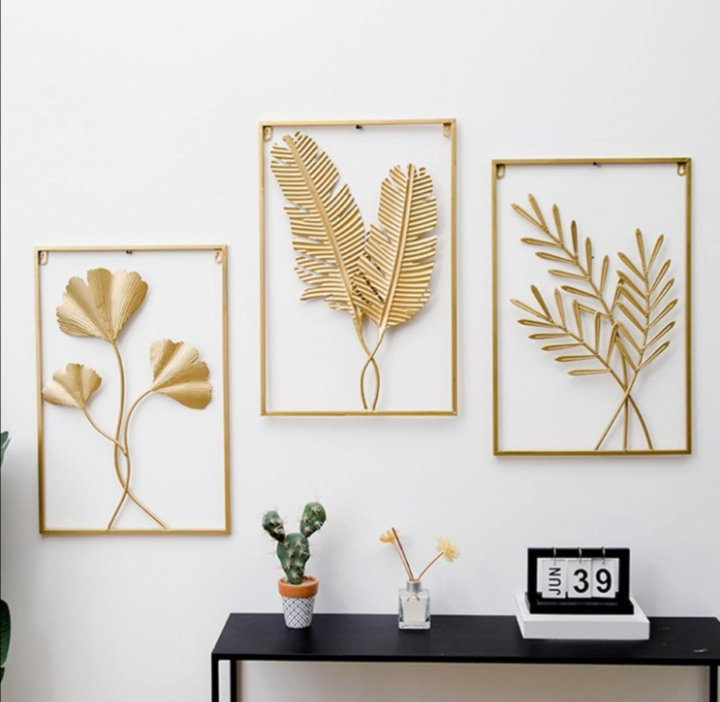 Gold metal wall decor _1