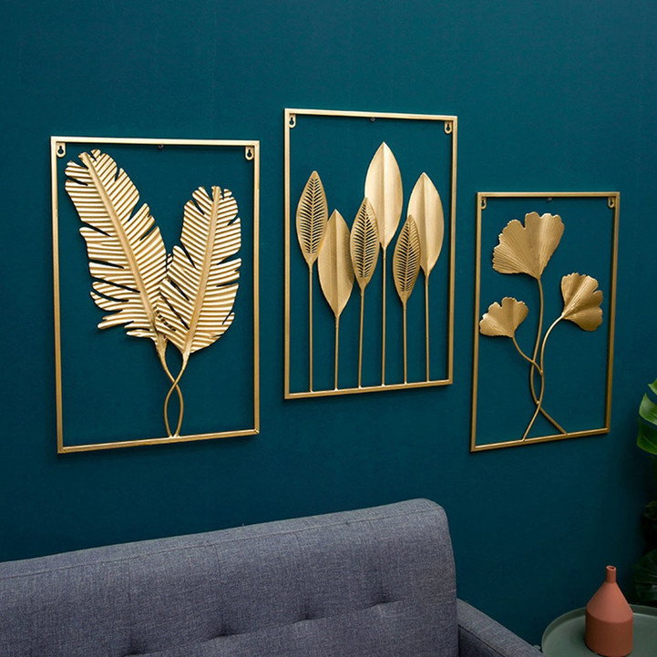Gold metal wall decor 