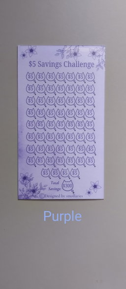 $5 Savings Challenge - Cat Design