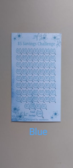 $5 Savings Challenge - Cat Design
