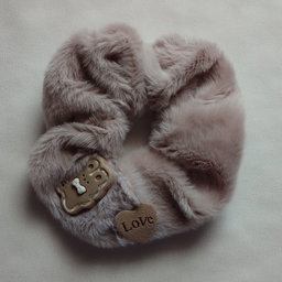 Brown Fluffy Scrunchies