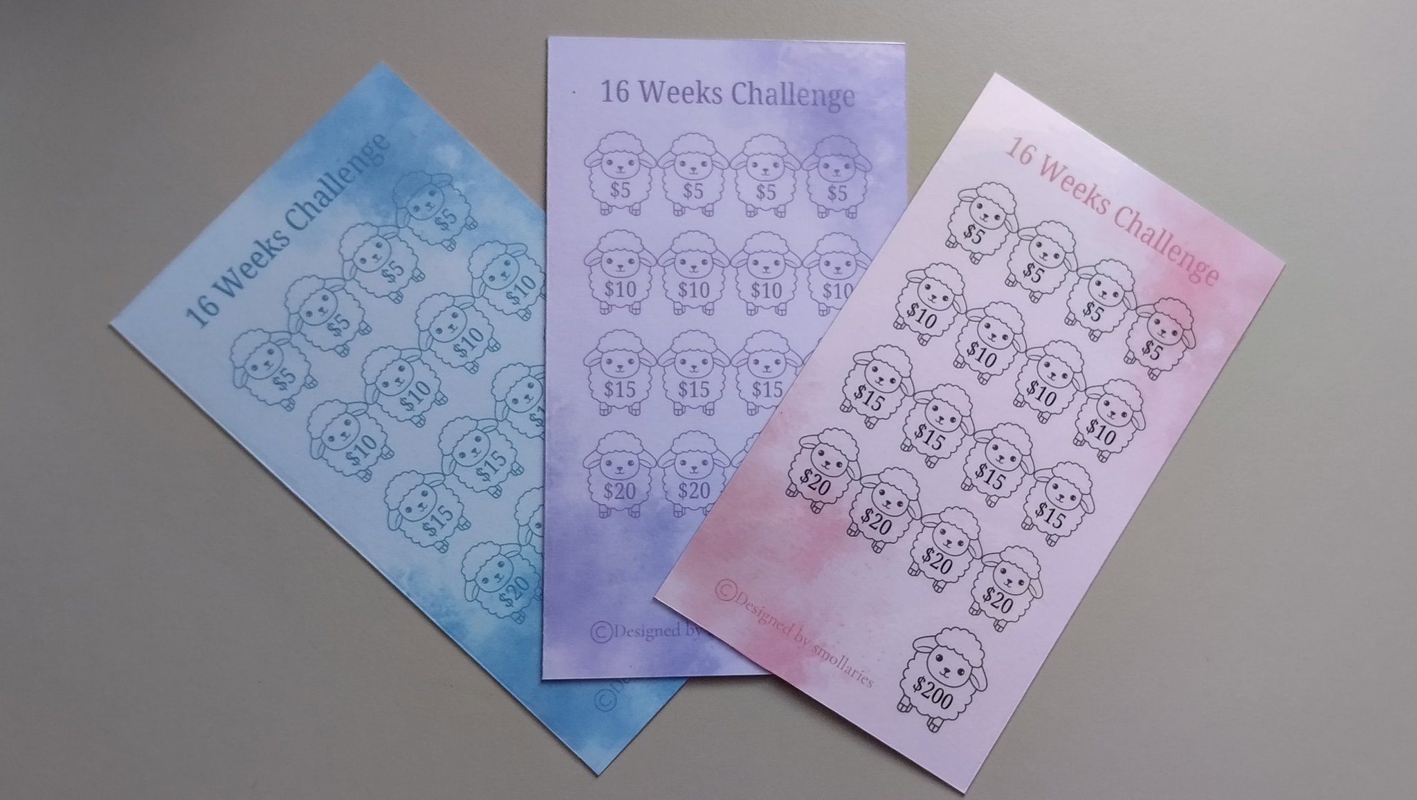 16 Weeks Savings Challenge Trackers_3