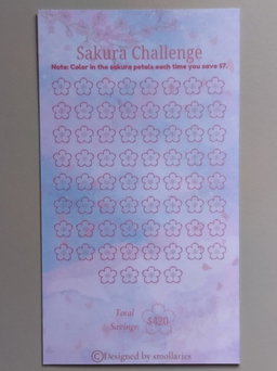 Sakura Challenge (Savings Challenge Trackers)