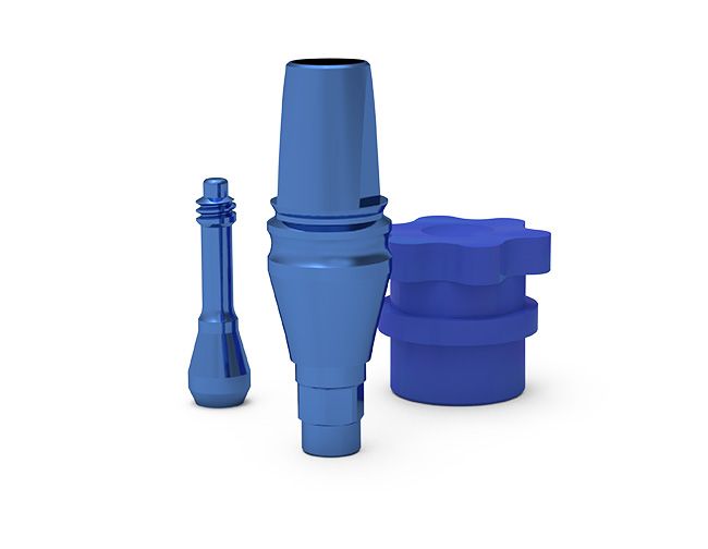 ICX-Titan impression post, blue, closed, 3-part
