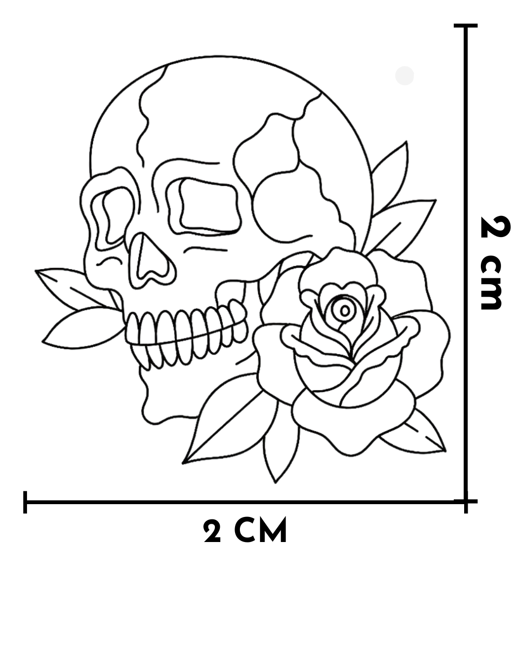 Calavera y rosa