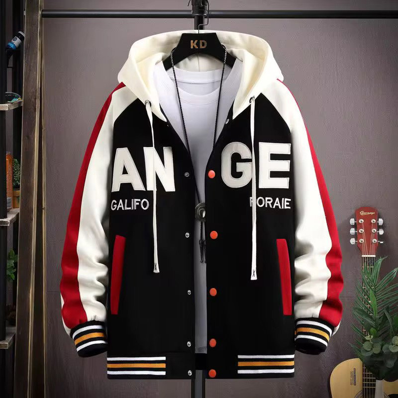 2025 Varsity Jacket Men High Quality Spring Hooded Custom Varsity Jackets Sports Fashion Print Baseball Jackets
