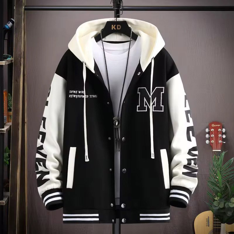 2025 Varsity Jacket Men High Quality Spring Hooded Custom Varsity Jackets Sports Fashion Print Baseball Jackets_4