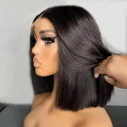 💯 human hair Chinese bone straight 