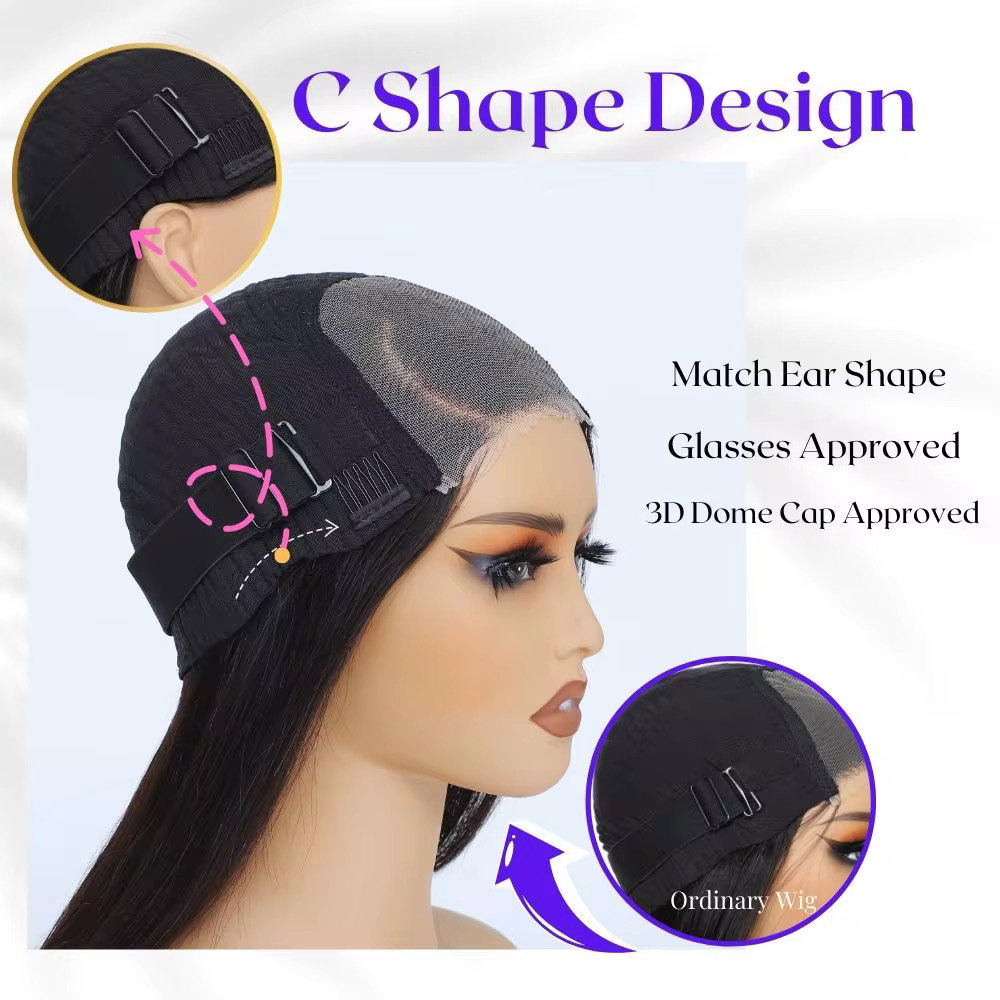 Natural Black Short Curly Indian Hair Wigs, Ready to Go Loose Wave Glueless Minimalist 4x4 Lace Short Bob Wig for Women_4