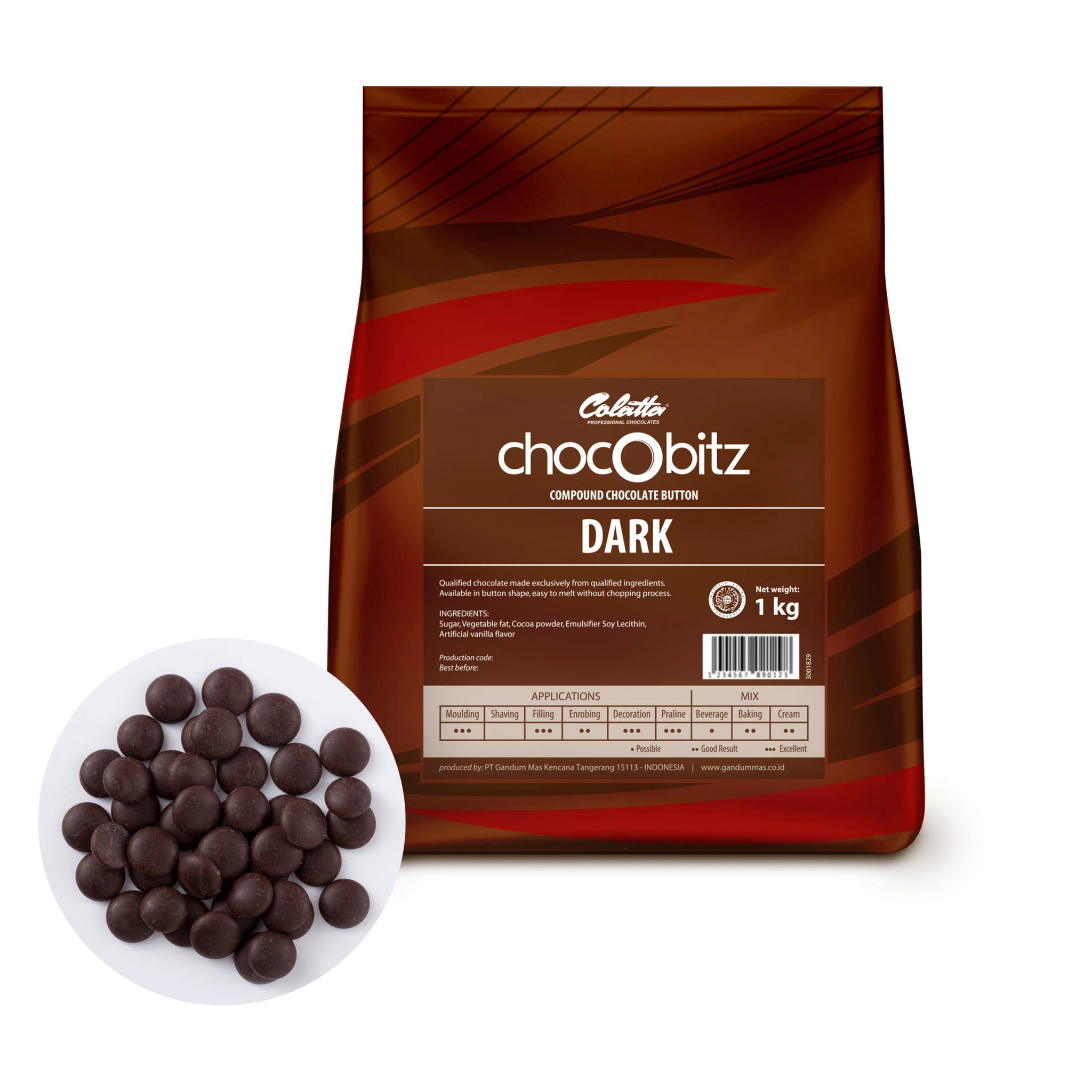 Colatta Chocobitz Dark Chocolate Button_0