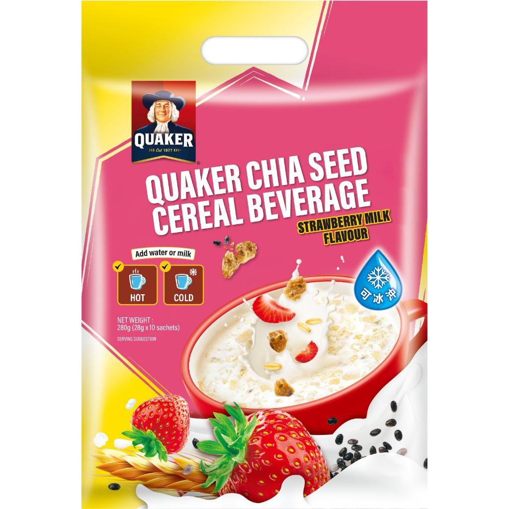 QUAKER CHIA SEED CEREAL BEVERAGE STRAWBERRY 280g _0
