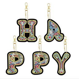 (Set of 5) Diamond Painting Keychains Kit
