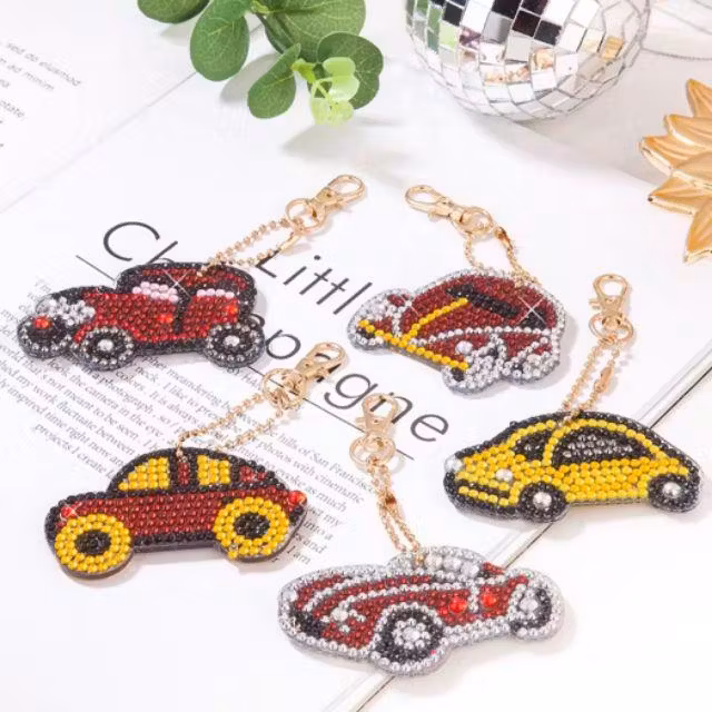 (Set of 5) Diamond Painting Keychains Kit_4