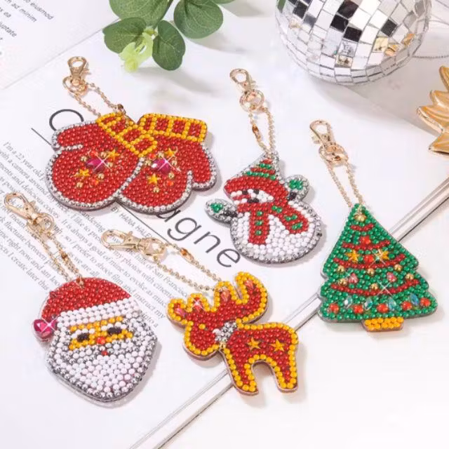 (Set of 5) Diamond Painting Keychains Kit_7