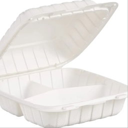 8" microwaveable container (3 section) 