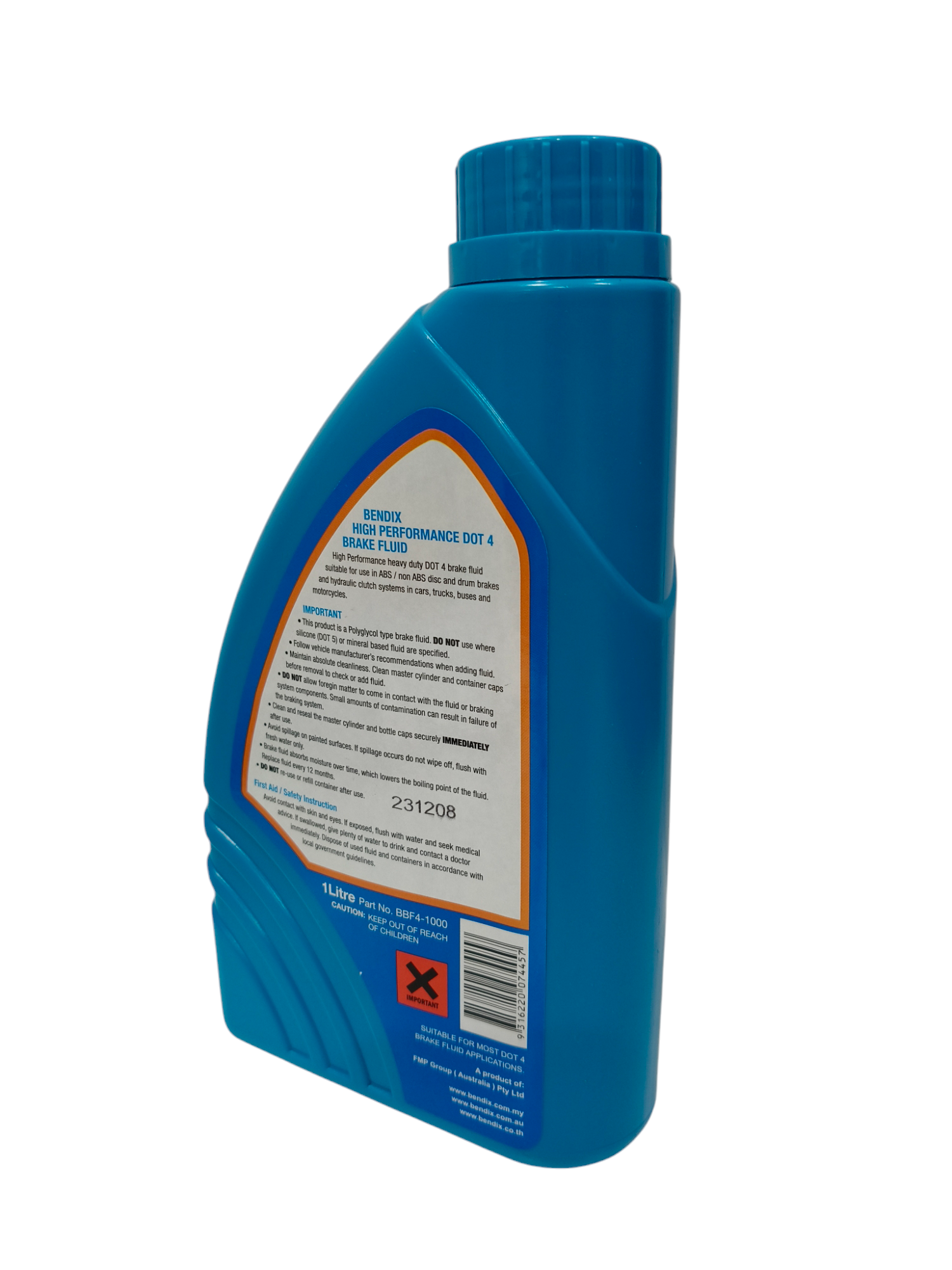 Bendix High Performance Heavy Duty DOT 4 Brake Fluid (1L) BDX-BF1010_3