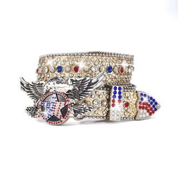 Fashion Blingbling Skull Accessories Western Men Women Rhinestone Bb Belt Cowboy and Cowgirl Waist Diamond Belt