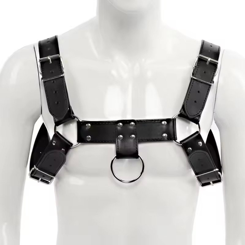 Wholesale Bondage Leather Sm Set Adjustable Leather Body Harness Belts With Buckles Rave Costume Sexy BDSM Punk Chest Belt_1