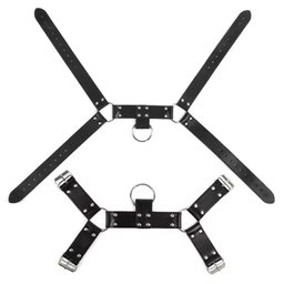 Wholesale Bondage Leather Sm Set Adjustable Leather Body Harness Belts With Buckles Rave Costume Sexy BDSM Punk Chest Belt
