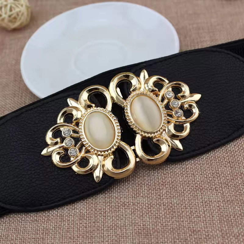 Famous Designer Corset Belt for Outfits Fashion Elastic Dress Belt Black Big Plus Size 75cm Length Women Elastic Belts_4