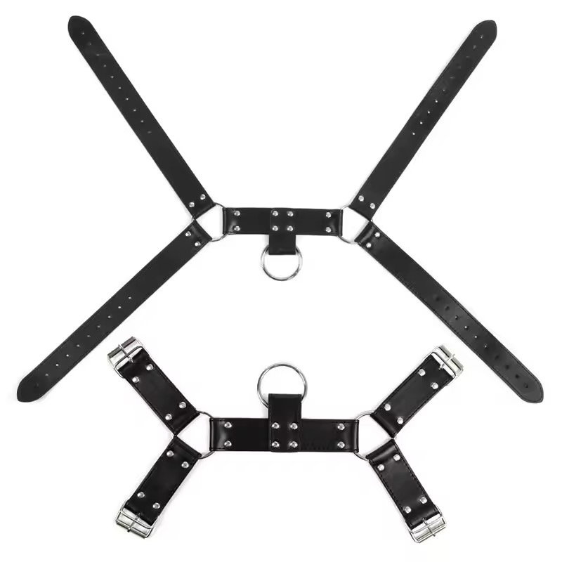 Hot Selling Sexy Mature Adjustable Punk Harajuku Legging Garters Leg Bondage Suspen Girls' Gothic Leather Leg Thigh Garter Belt_5