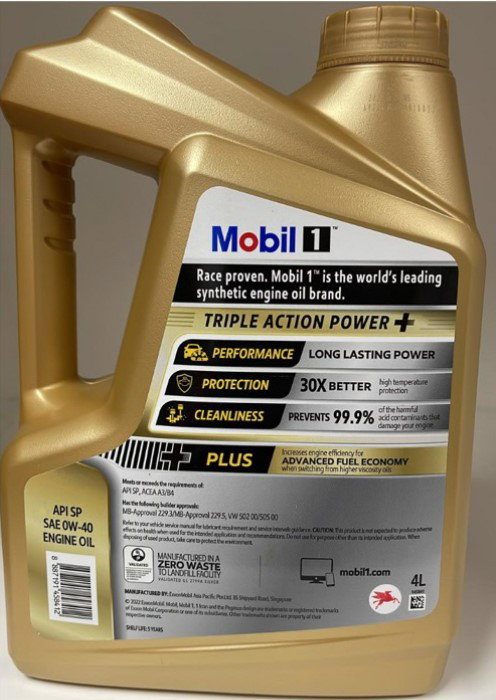 Mobil 1 0W40 Triple Action Power+ Ultimate Fully Synthetic Motor Oil 4L * Petrol / Diesel / Hybrid_2