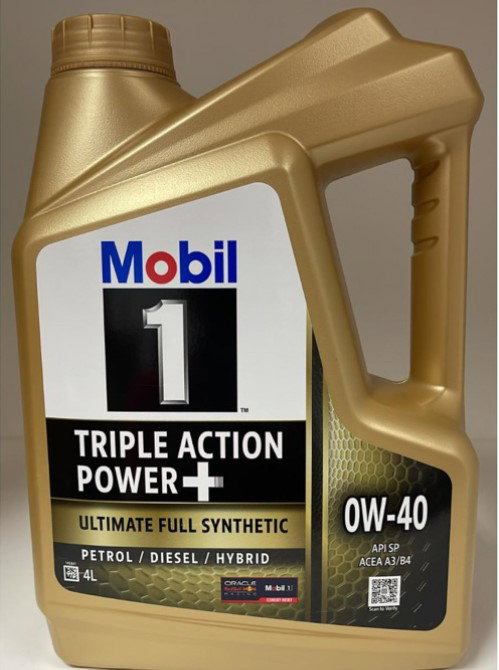 Mobil 1 0W40 Triple Action Power+ Ultimate Fully Synthetic Motor Oil 4L * Petrol / Diesel / Hybrid_1