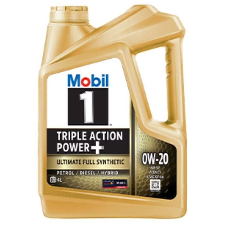 Mobil 1 0W20 Triple Action Power+ Fully Synthetic Motor Oil 4L * Petrol / Diesel / Hybrid*