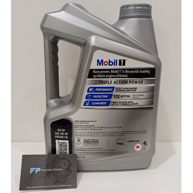 Mobil 1 5W40 Triple Action Power Fully Synthetic Motor Oil 4L _1
