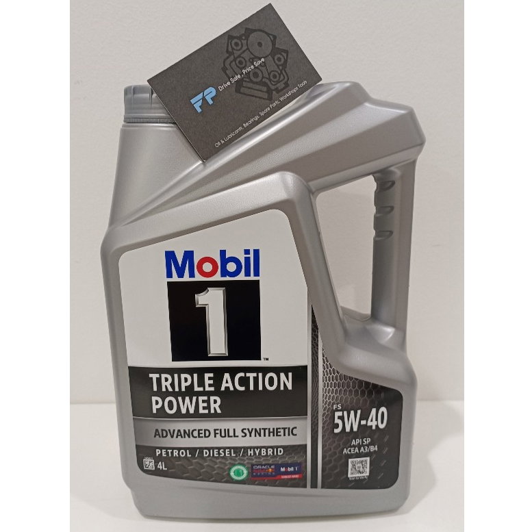 Mobil 1 5W40 Triple Action Power Fully Synthetic Motor Oil 4L _4