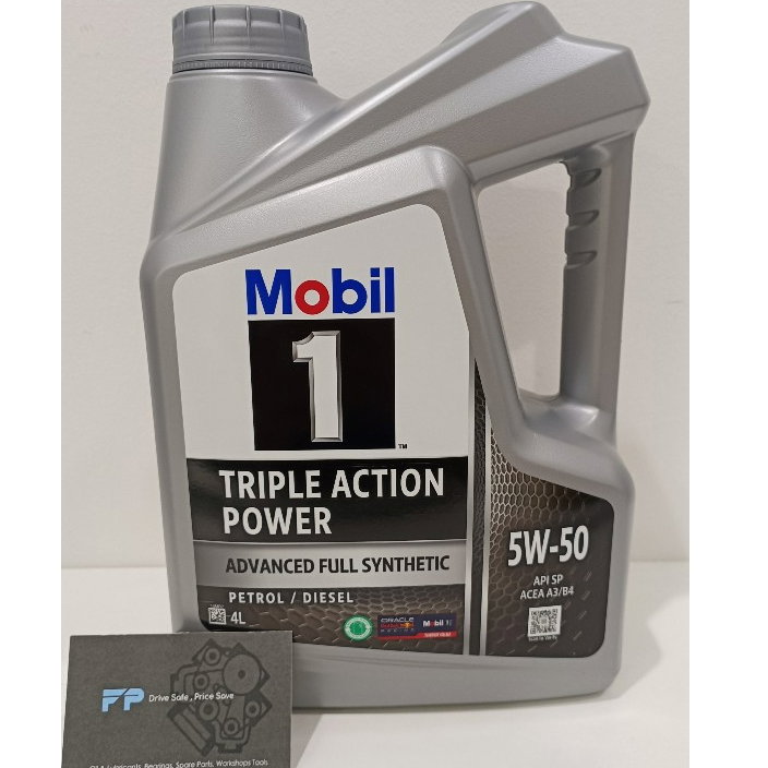 Mobil 1 5W50 Triple Action Power Fully Synthetic Motor Oil 4L _0