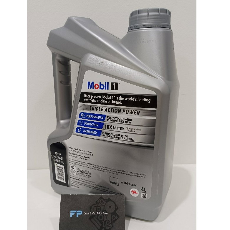 Mobil 1 5W50 Triple Action Power Fully Synthetic Motor Oil 4L _3