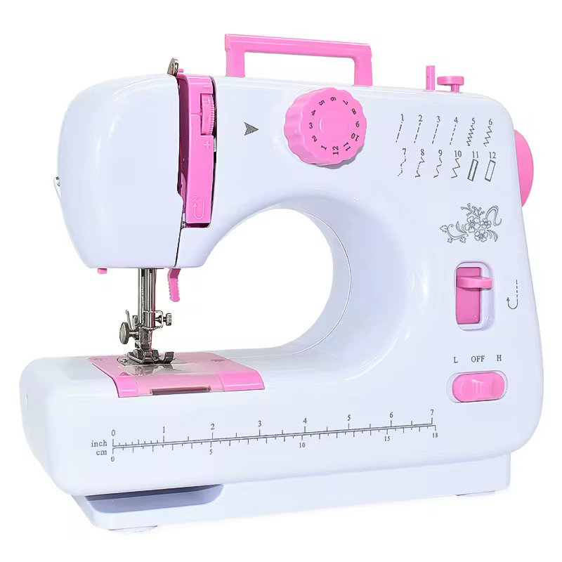 605Mini Portable Electric Sewing Machine With Night Light, Two Speed, Straight Line Sewing Machine For Home Use_0