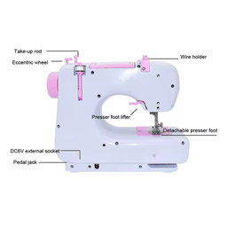 605Mini Portable Electric Sewing Machine With Night Light, Two Speed, Straight Line Sewing Machine For Home Use